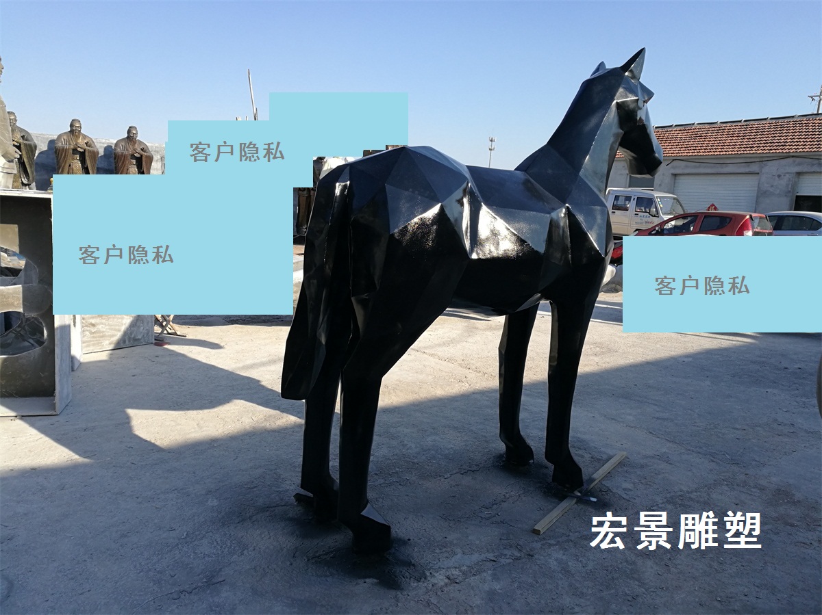hj3604 抽象馬雕塑_濱州宏景雕塑有限公司