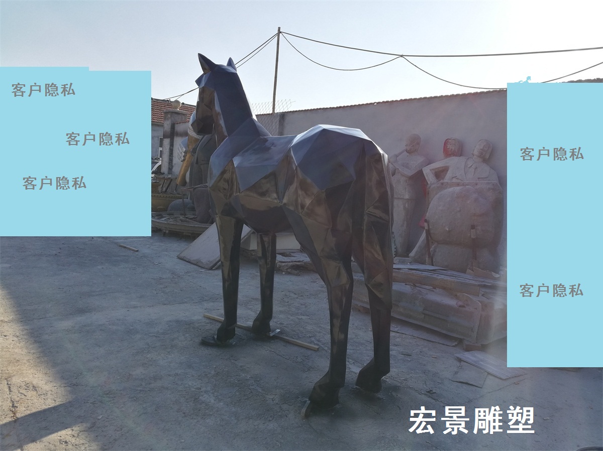 hj3605 抽象馬雕塑_濱州宏景雕塑有限公司