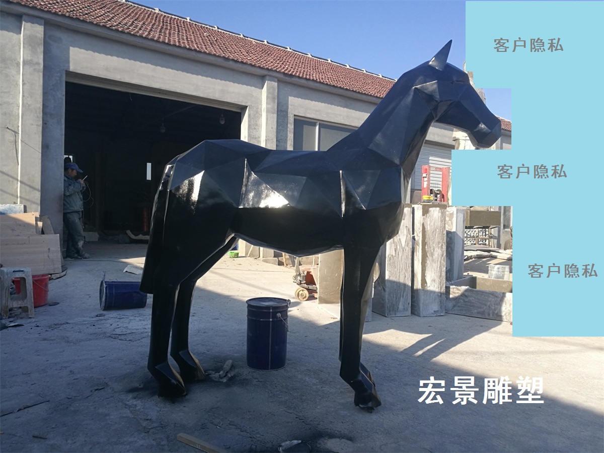 hj3609 抽象馬雕塑_濱州宏景雕塑有限公司
