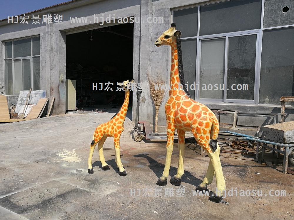 hj3626 仿真長頸鹿雕塑_濱州宏景雕塑有限公司
