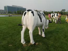 hj2681 玻璃鋼彩繪奶牛雕塑_玻璃鋼彩繪奶牛雕塑_濱州宏景雕塑有限公司