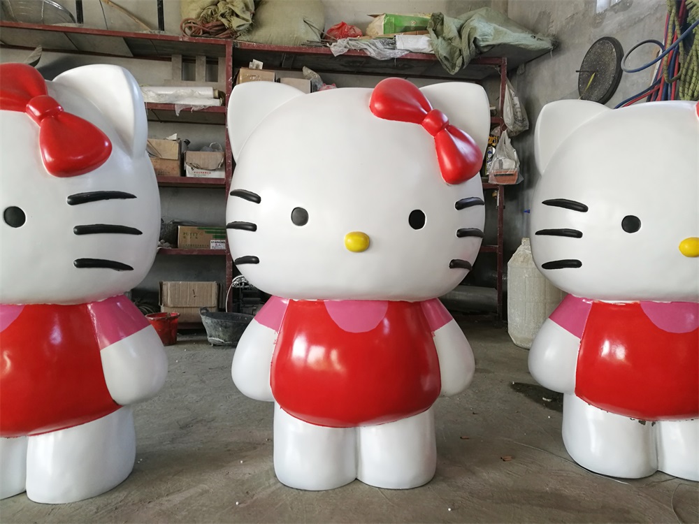 hj3200 hello kitty貓卡通雕塑_濱州宏景雕塑有限公司