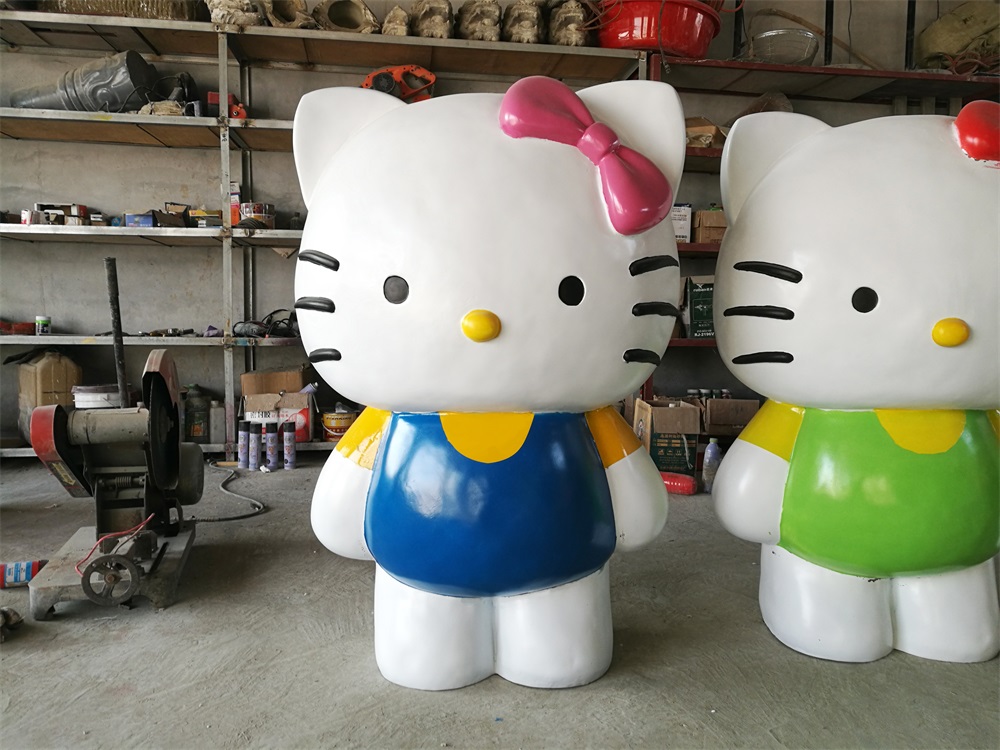 hj3203 hello kitty貓卡通雕塑_濱州宏景雕塑有限公司